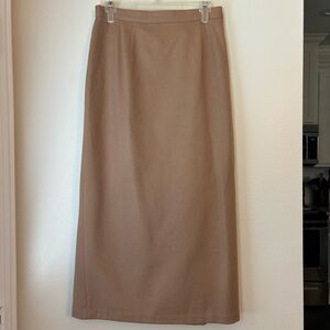 VTG 100% Wool Sag Harbor Straight Pencil Skirt Womens 90s 12 Large Tan Fall
